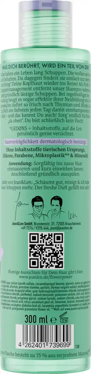 Bild 2 von Jean&Len Clear My Head Anti Schuppen Shampoo, 300 ml
