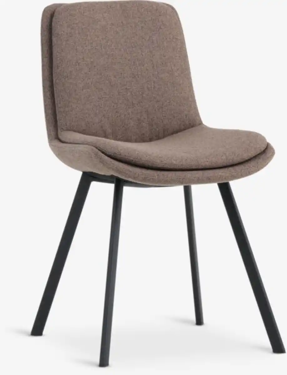 Bild 1 von Esszimmerstuhl MELBY hellbraun Stoff/schwarz