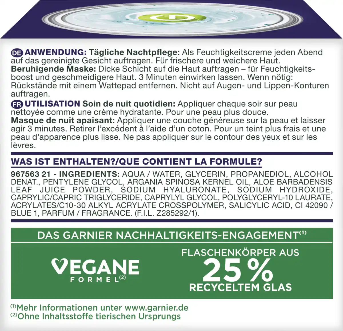 Bild 3 von Garnier Hyaluron Barrier Repair Gel-Creme Nachtpflege, 50 ml