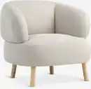 Bild 1 von Sessel STADIL beige Stoff/natur eichefarben