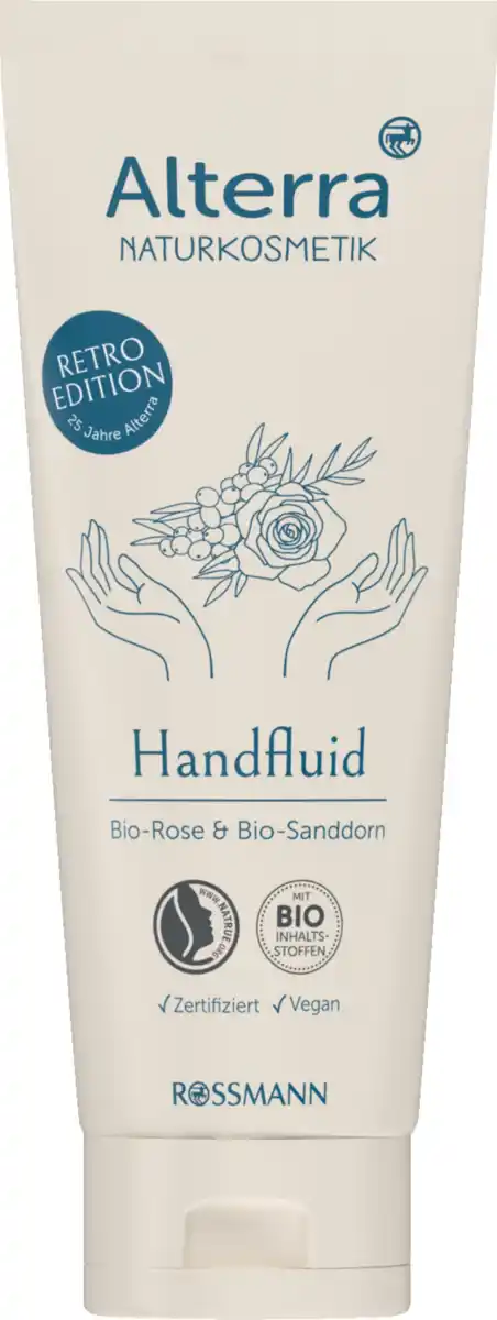 Bild 1 von Alterra NATURKOSMETIK Handfluid Bio-Rose & Bio-Sanddorn Retro Edition, 75 ml