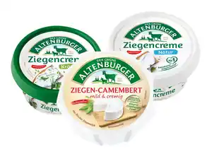 Der grüne Altenburger Ziegen-Camembert/Ziegencreme