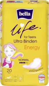 bella life for Teens Ultra Binden Energy Normal mit Flügeln