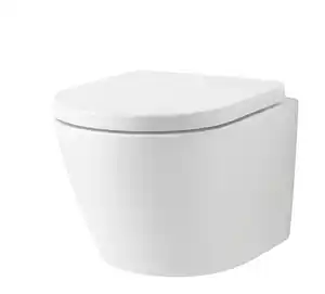 Primaster Wand WC spülrandlos Kea Tiefspüler weiß inkl. WC Sitz