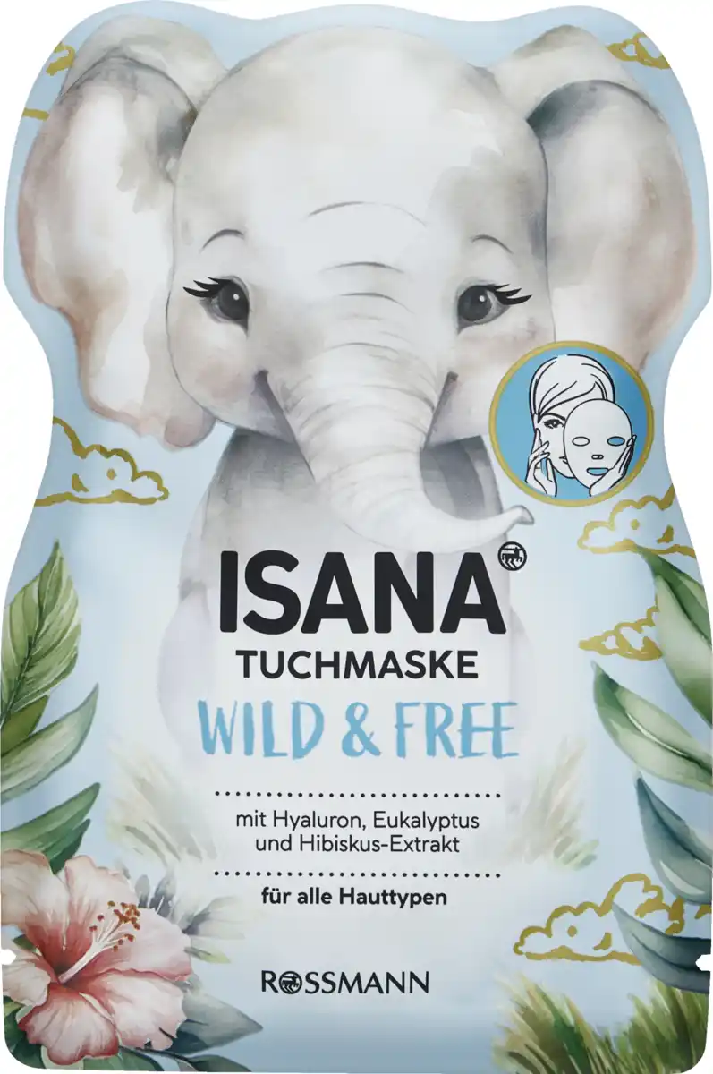 Bild 1 von ISANA Tuchmaske Elefant Wild & Free