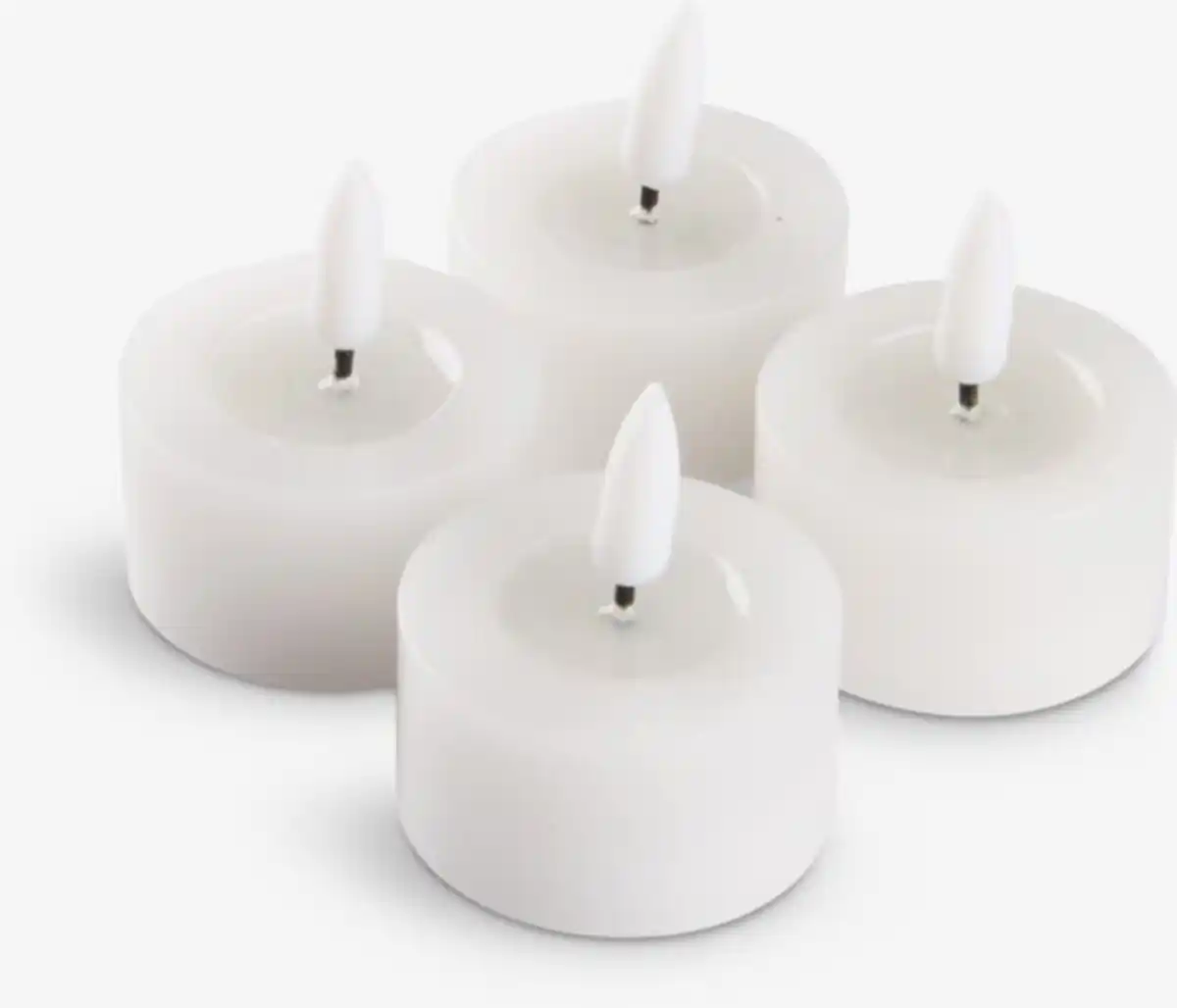 Bild 1 von LED-Teelichter INGEMAN Ø4xH4cm weiß 4Stk/Pck. m/Timer