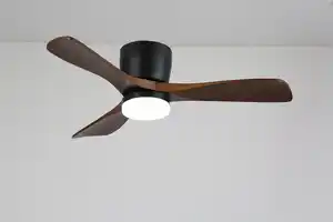 LED Deckenventilator mit Leuchte Didi Ø 132 cm 55 W Holzoptik