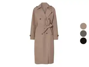 esmara® Damen Trenchcoat mit Zierriegel an den Ärmeln
