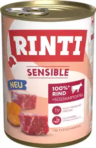 Rinti Hundenassfutter Sensible Rind & Süßkartoffel 400 g