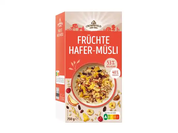 Bild 1 von Crownfield Früchte Hafer-Müsli,  750 g