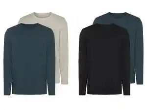 esmara Men Herren Langarmshirts, 2 Stück