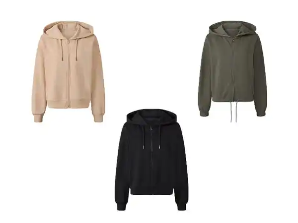 Bild 1 von esmara® Damen Sweatjacke, leger mit überschnittenen Schultern