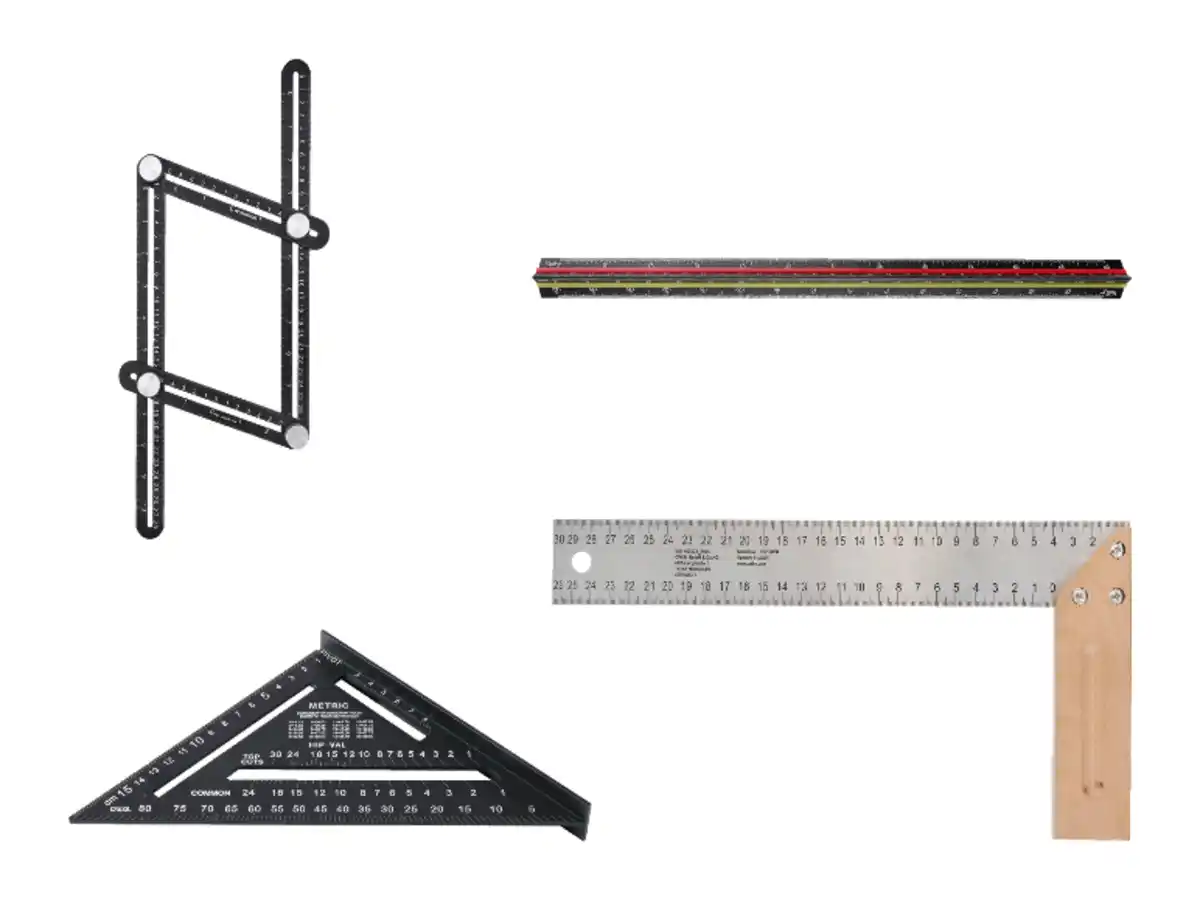 Bild 1 von PARKSIDE® Multiwinkel Messlineal, Dreikantlineal, Dreieck mit Anschlagwinkel, Schreinerwinkel mit Buchenschenkel