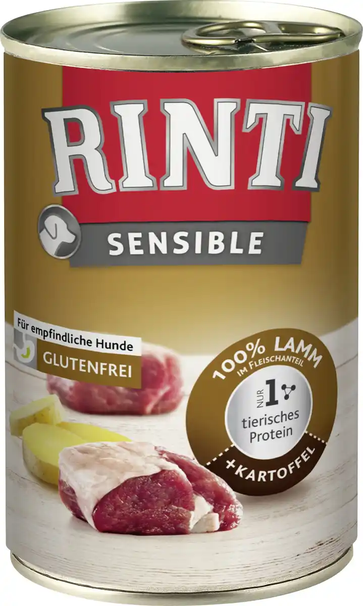 Bild 1 von Rinti Sensible Hundenassfutter Adult 400 g Lamm & Kartoffel