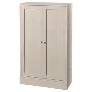 HAVSTA Schrank mit Sockel, graubeige, 81x37x134 cm