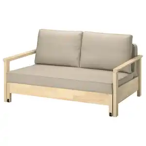 TORNSBORG 2er-Bettsofa, Naggen beige/Kiefer