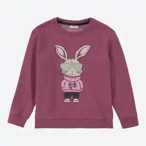 Kinder-Mädchen-Sweatshirt mit Hasen-Druck