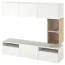 Bild 1 von BESTÅ / EKET TV-Bank, weiß/Selsviken Hochglanz/weiß, 180x42x166 cm