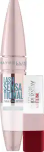 Maybelline New York Lash Sensational Mascara Very Black Waterproof + Mini Super Stay Matte Ink Lippenstift 20 Pioneer
