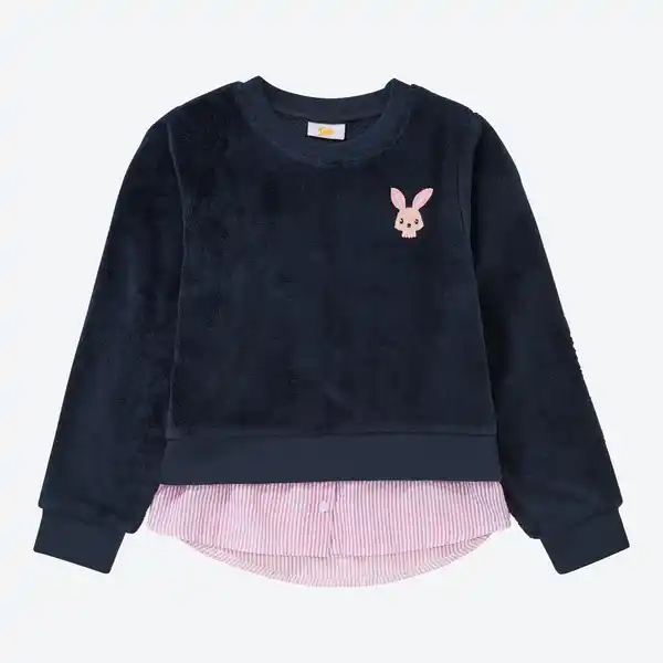Bild 1 von Kinder-Mädchen-Fleeceshirt mit Stickerei