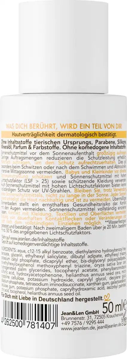 Bild 2 von Jean&Len Sensitive Sonnenmilch LSF50, 50 ml