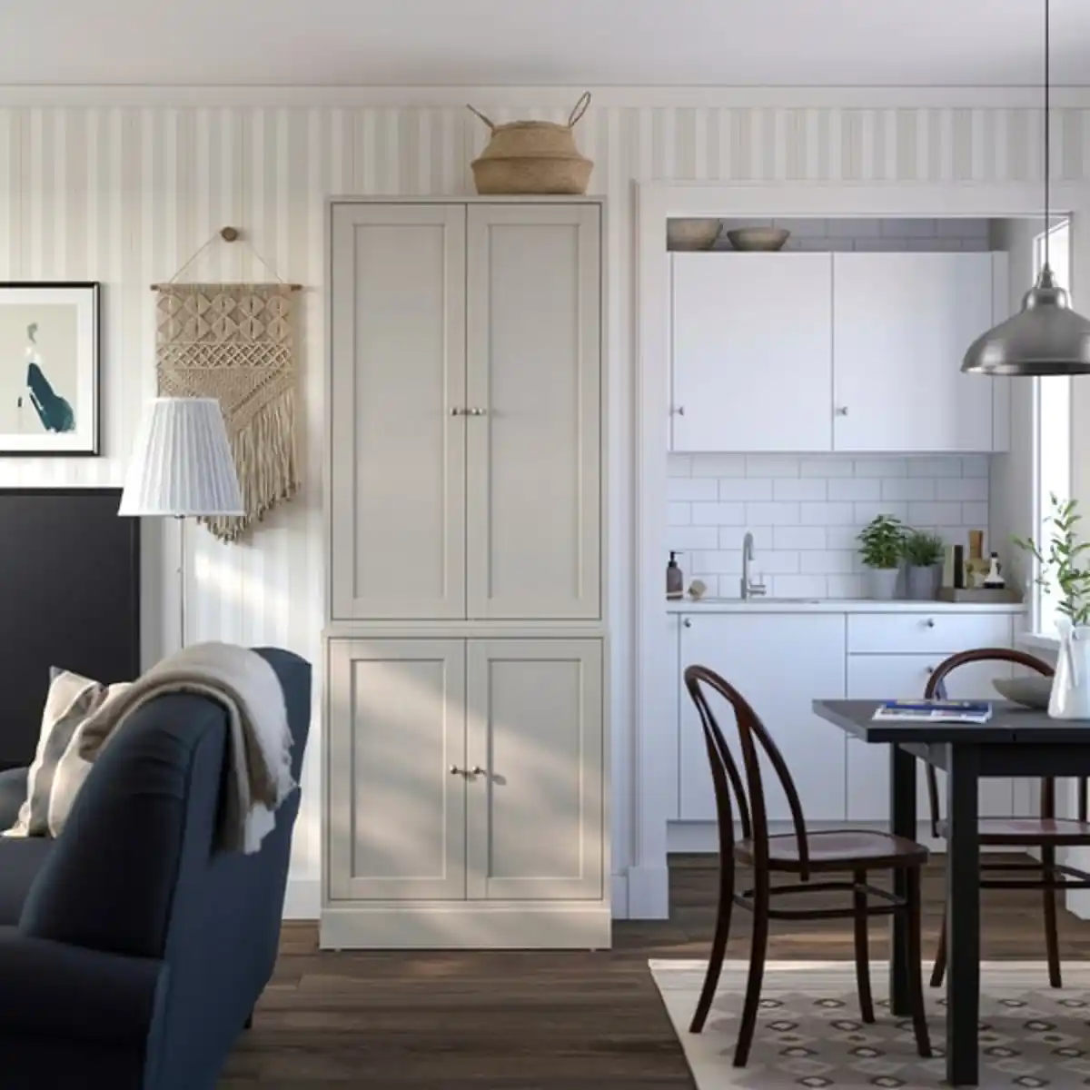 Bild 2 von HAVSTA Schrank, graubeige, 81x35x123 cm