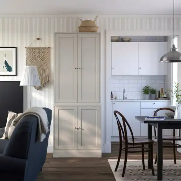 Bild 2 von HAVSTA Schrank, graubeige, 81x35x123 cm