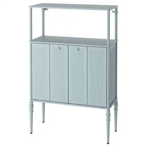 Bild 1 von SÅGMÄSTARE Schrank, hell graublau, 83x36x128 cm