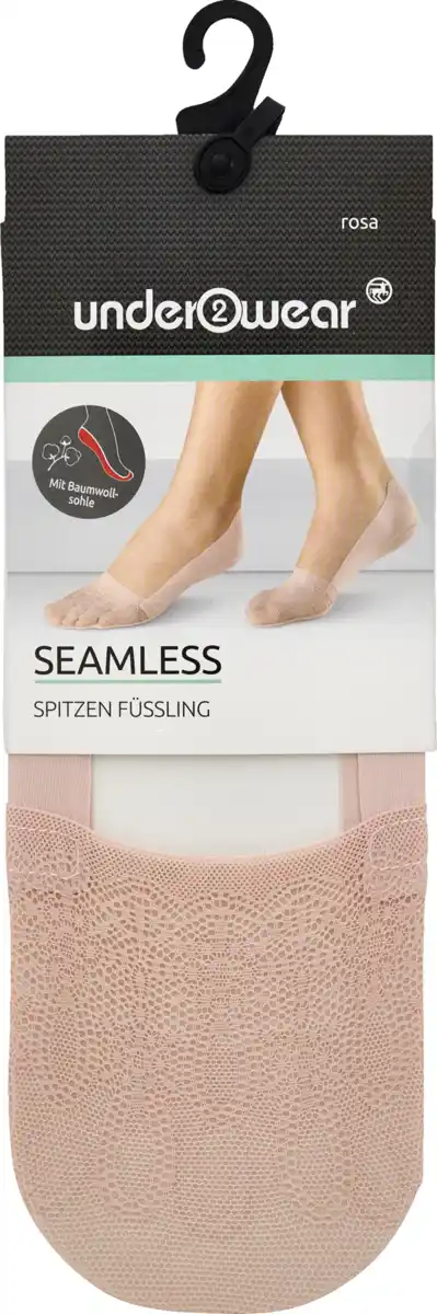 Bild 1 von under2wear Spitzenfüssling rosa Gr. 39/42
