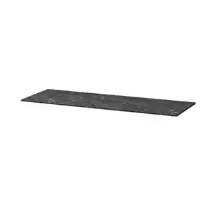 BESTÅ Deckplatte, marmoriert/schwarz, 120x42 cm