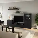 Bild 2 von BESTÅ / LACK TV-Möbel, Kombination, schwarzbraun, 240x42x129 cm