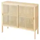 Bild 1 von STOCKHOLM 2025 Schiebetürenschrank, Rattan/Kiefer, 125x47x110 cm