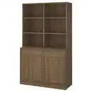 Bild 1 von TONSTAD Aufbewahrungskombi, braun gebeiztes Eichenfurnier, 121x47x201 cm