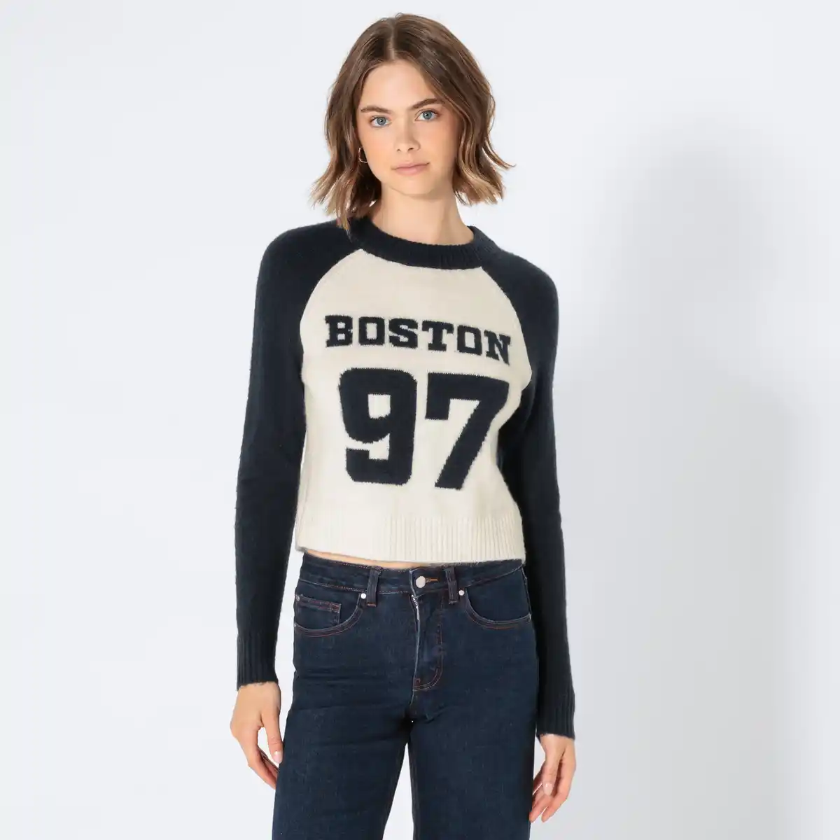 Bild 1 von Damen-Strickpullover mit Raglanärmeln