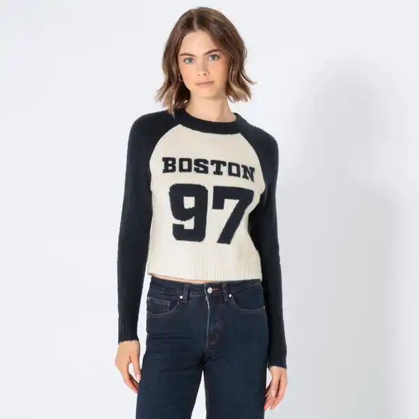 Bild 1 von Damen-Strickpullover mit Raglanärmeln