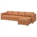 Bild 1 von VIMLE 4er-Sofa, mit Récamiere/Grann/Bomstad goldbraun