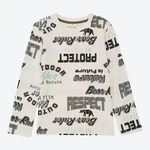 Kinder-Jungen-Langarmshirt mit Schriftzügen