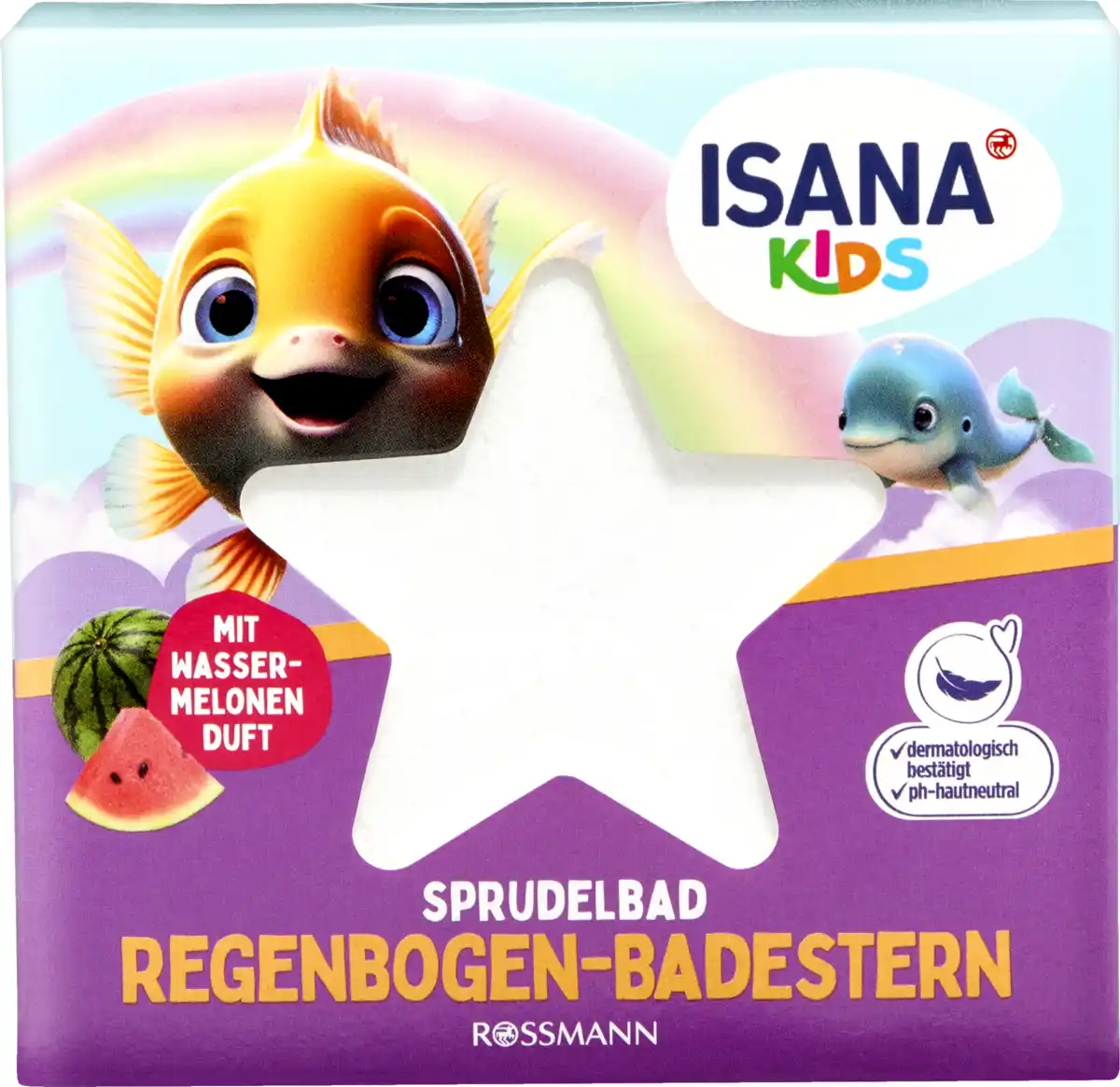 Bild 1 von ISANA KiDS Sprudelbad Regenbogen-Badestern, 110 g