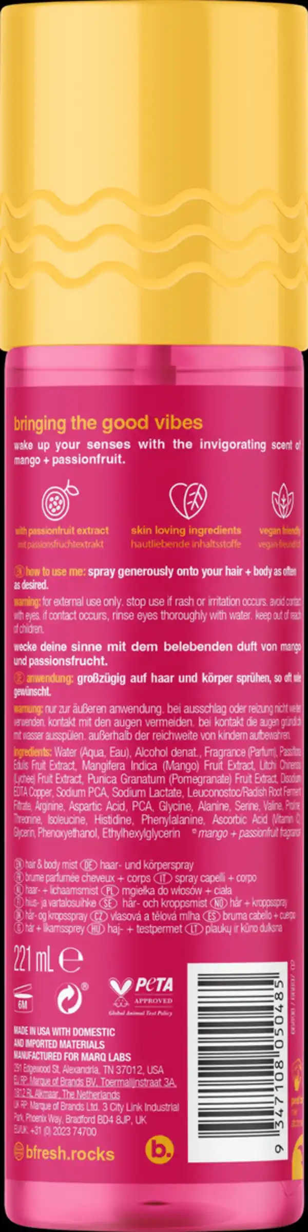 Bild 2 von b.fresh Haar- und Körperspray - i'm on paradise time, 221 ml