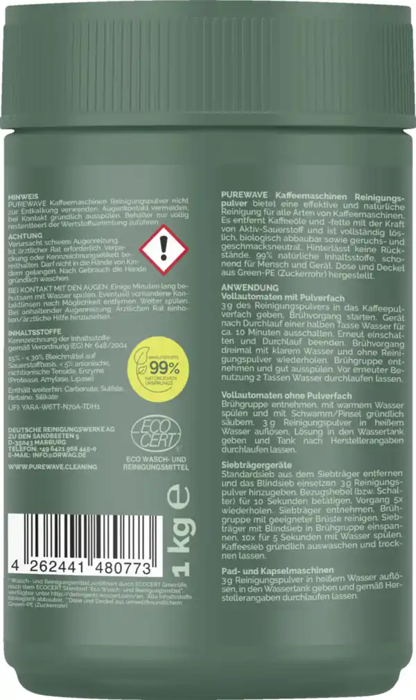 Bild 2 von Purewave Kaffeemaschinen Reinigungspulver, 1.000 g