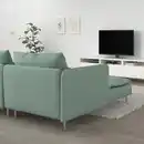 Bild 2 von SÖDERHAMN 2er-Sofa, mit Récamiere mit Armlehne/Tallmyra hellgrün