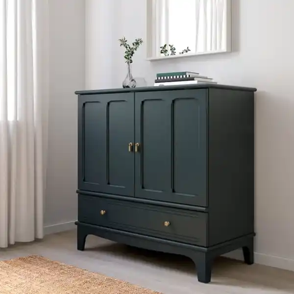 Bild 2 von LOMMARP Schrank, dunkel blaugrün, 102x101 cm