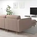 Bild 3 von LANDSKRONA 5er-Sofa, mit Récamieren/Grann/Bomstad dunkelbeige/Holz
