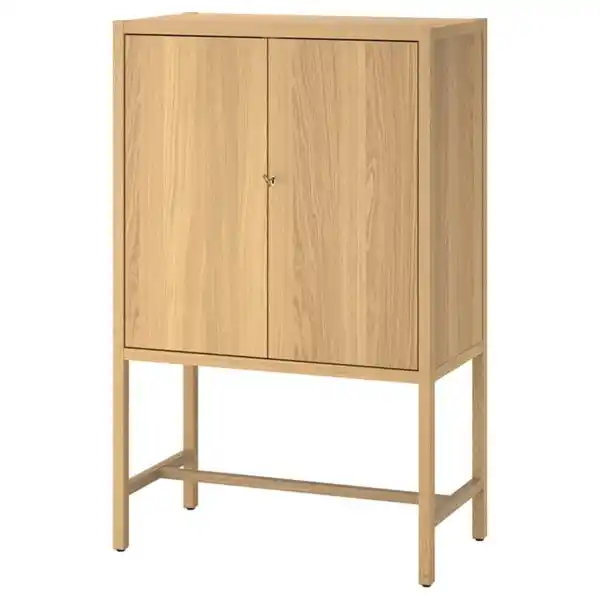 Bild 1 von STOCKHOLM 2025 Schrank mit 2 Türen, Eichenfurnier, 80x40x126 cm