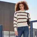 Bild 1 von Damen-Strickpullover mit Blockstreifen