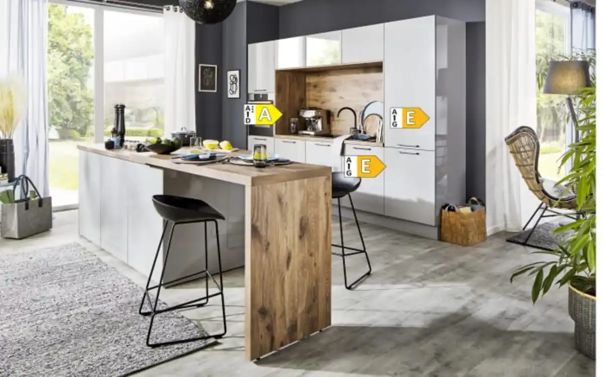 Bild 4 von Impressa - Einbauküche Perfect brillant, satin, inkl. AEG Elektrogeräte