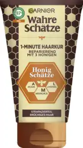 Garnier Wahre Schätze 1-Minute Haarkur Reparierend mit 3 Honigen, 50 ml