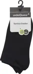 under2wear Bambussneaker DP schwarz Gr. 39/42