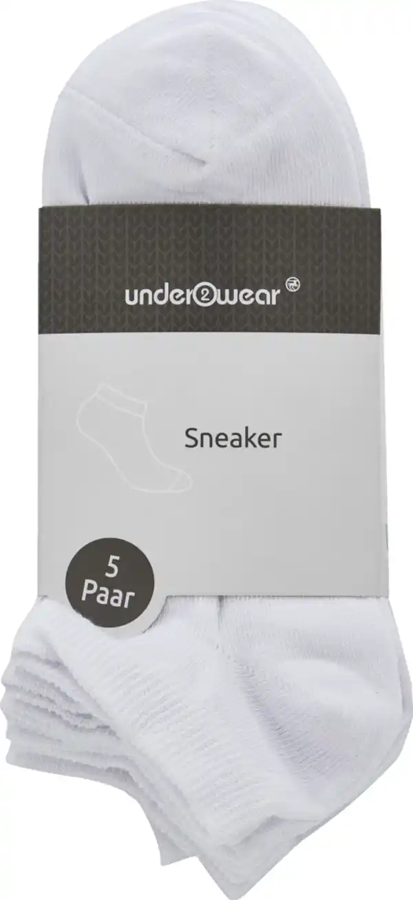 Bild 1 von under2wear 5er Pack Sneaker weiß Gr. 35/38