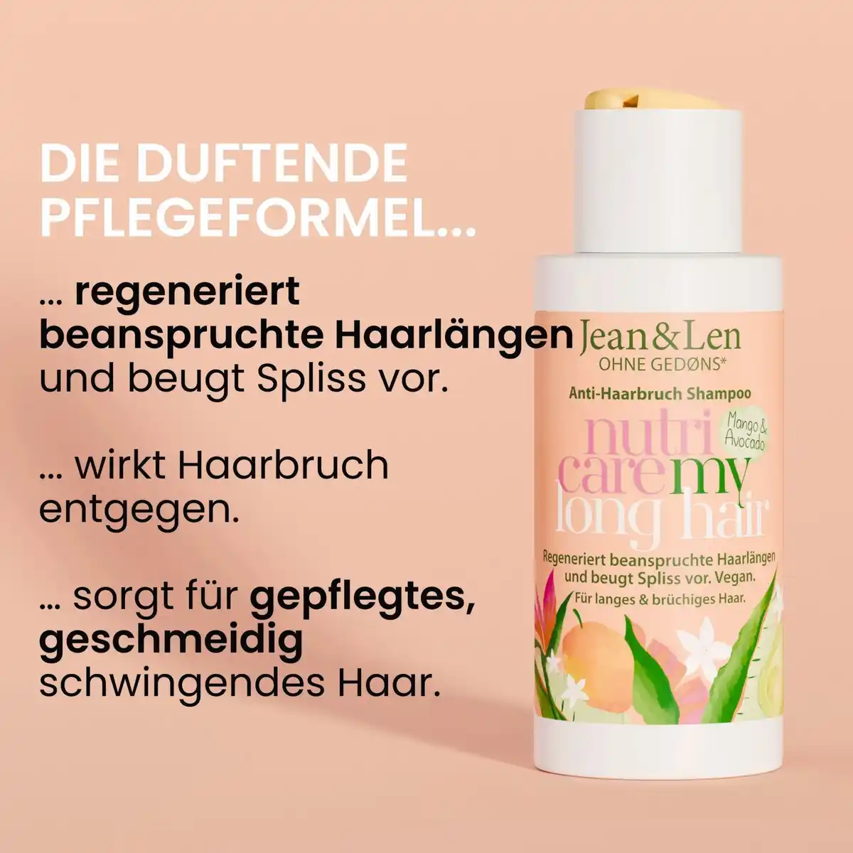 Bild 2 von Jean&Len Anti-Haarbruch Shampoo Mango + Avocado Reisegröße, 50 ml